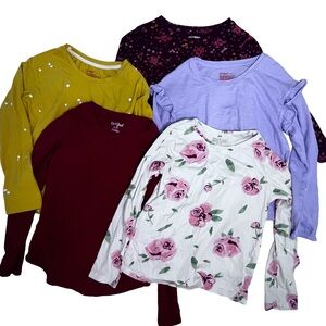 H&M, Cat&Jack, Old Navy. Long Sleeve Tees - Multicolor Set of 5.